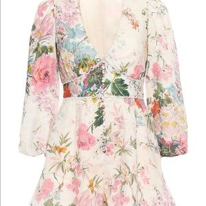 ISO Zimmermann ecru floral playsuit romper